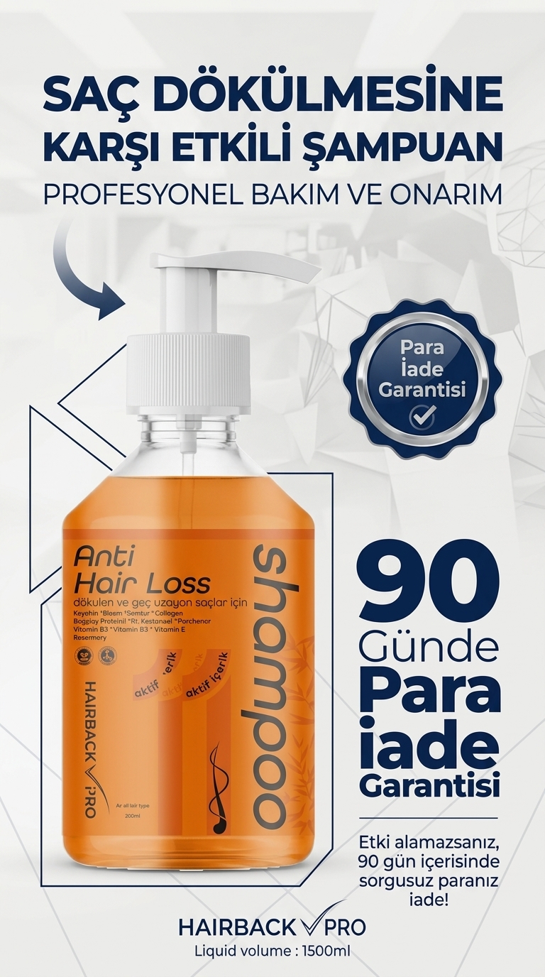 Hairback Pro - Saç Dökülmesine Karşı Etkili Şampuan